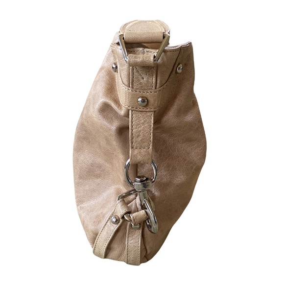 Rebecca Minkoff Nikki Camel Light Tan Silver Studded Handbag Hobo Purse - Picture 6 of 16